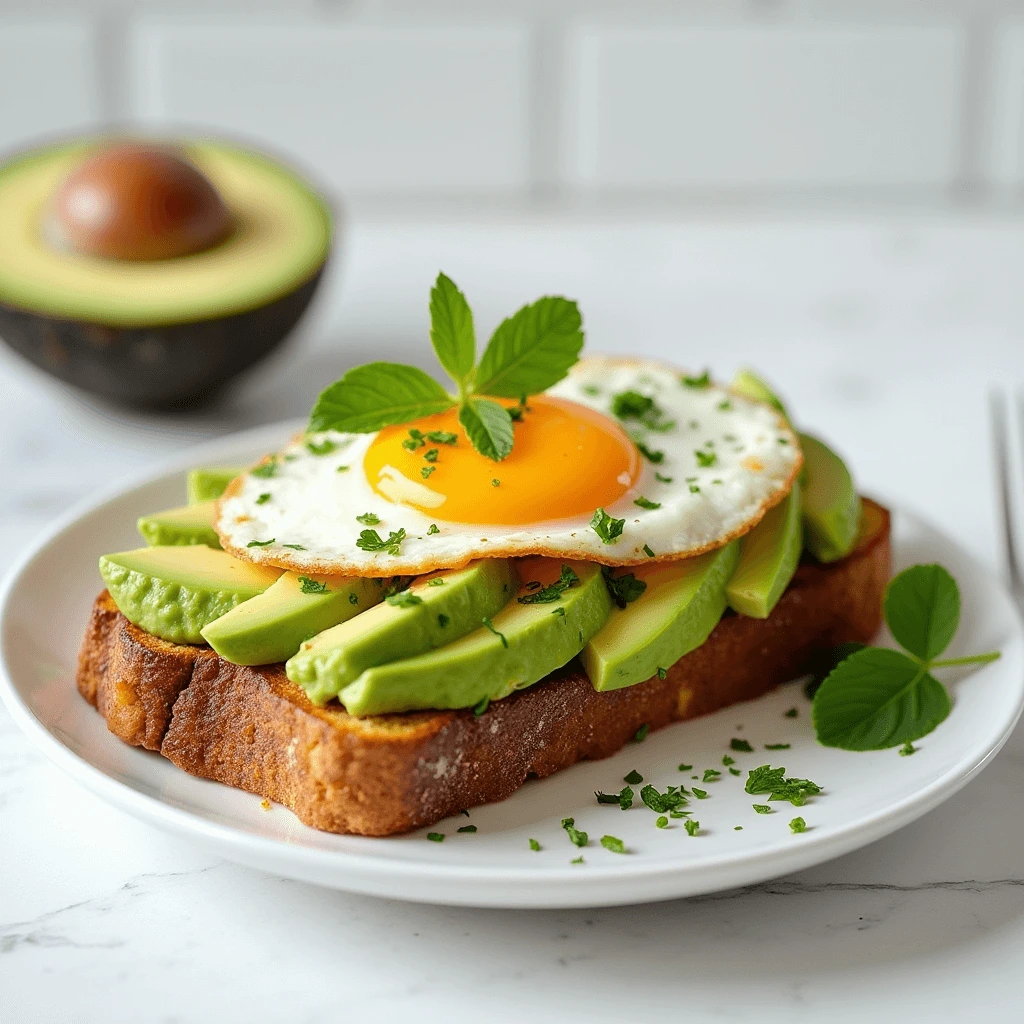 Nutritious Avocado Toast with Egg – A High-Fiber Breakfast Delight
