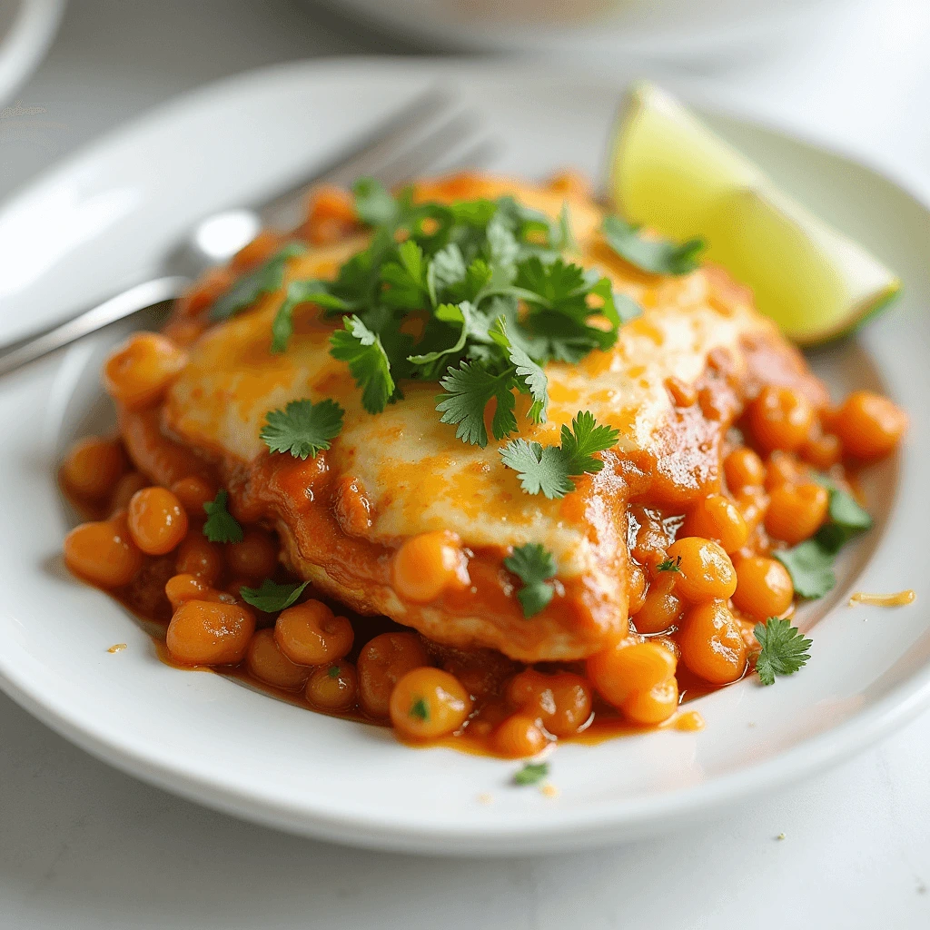 Baked Tex Mex Chicken Casserole with Cheese and Salsa