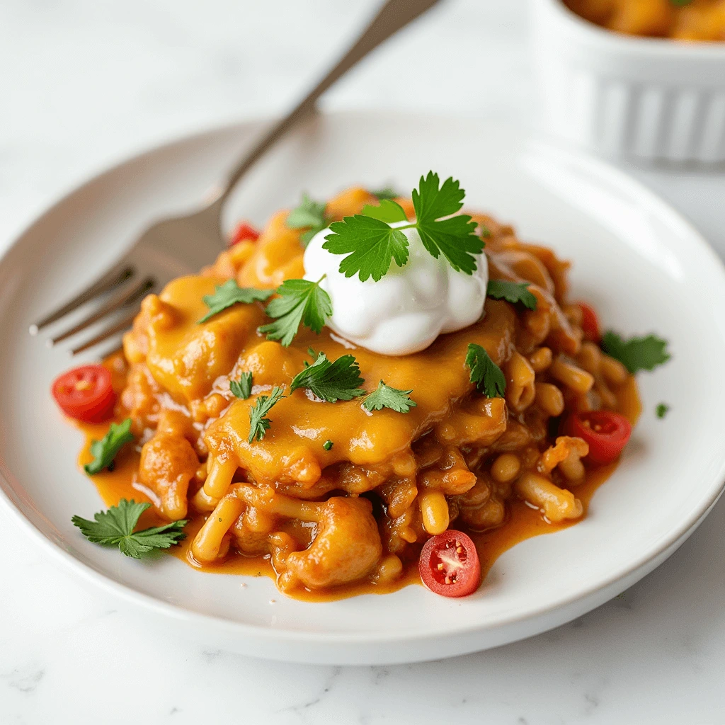 Tex Mex Chicken Casserole with Cheddar, Corn, and Black Beans