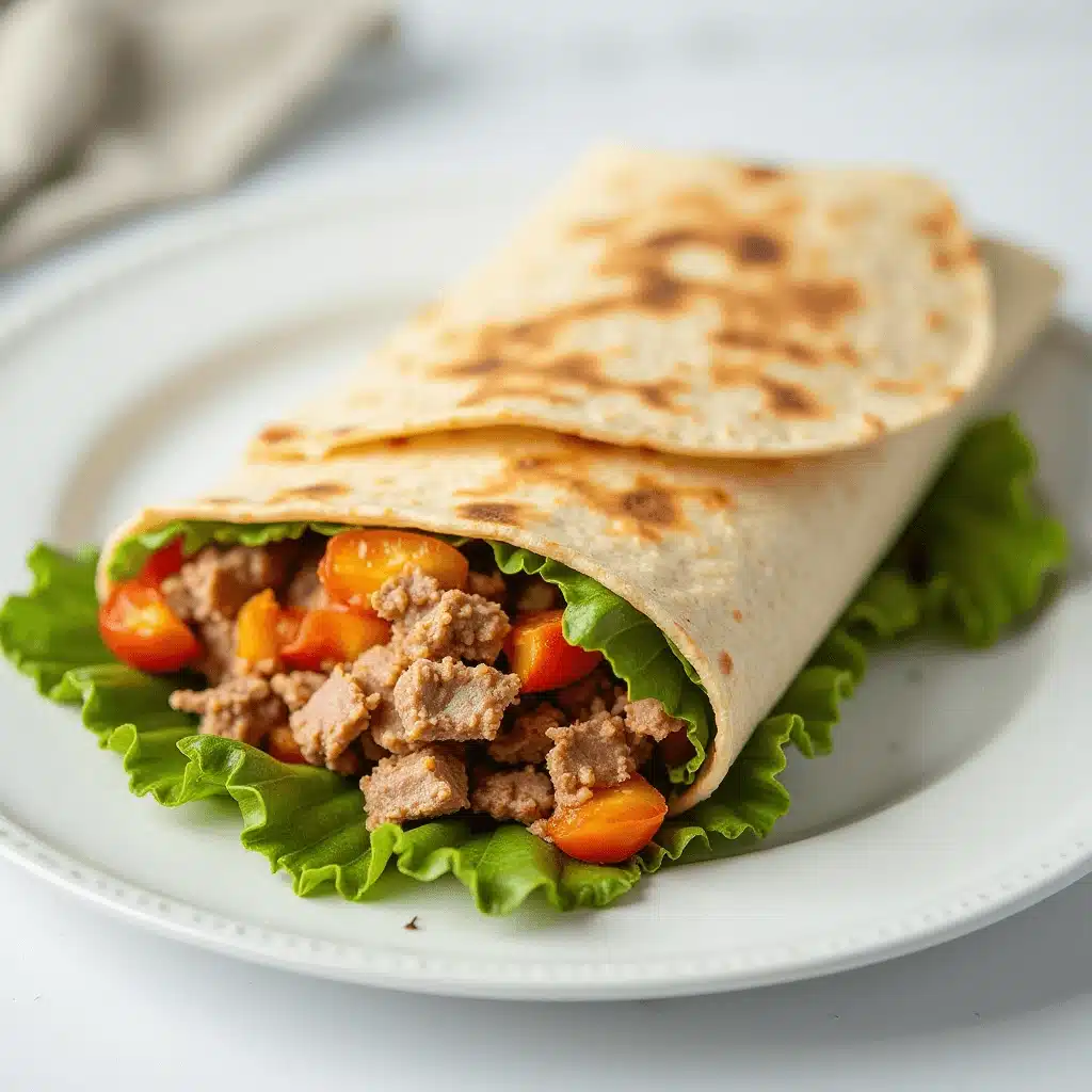 Homemade Healthy Crunch Wrap Supreme with Fresh Ingredients