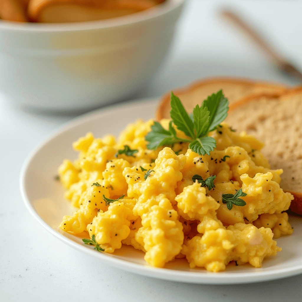 Freezer-friendly scrambled eggs in airtight containers
