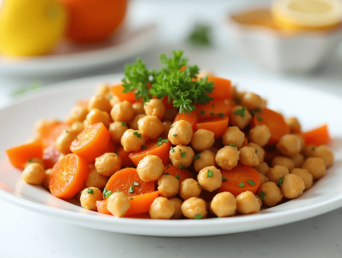 Quick & Easy Carrot and Chickpea Salad with Lemon & Parsley