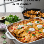 Chicken Burrito Casserole recipe on The Fast Recipes