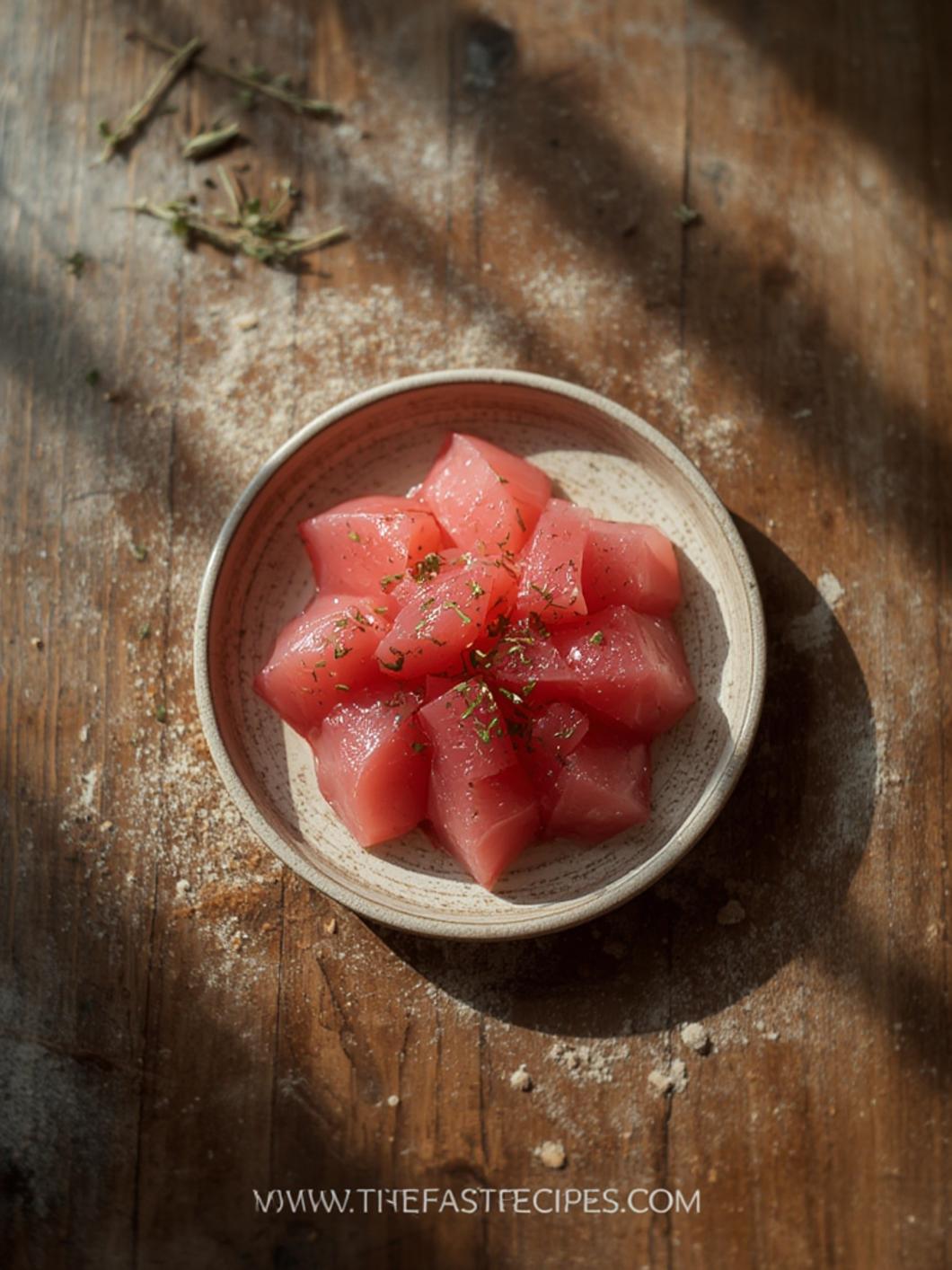 Whisk stirring pink gelatin mixture in glass bowl until fully dissolved