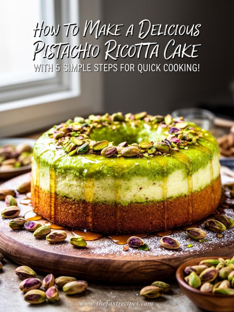Pistachio Ricotta Cake recipe on The Fast Recipes