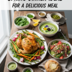 Finished quick and easy spring dinner ideas with lemon herb pasta served in bowl with fresh basil