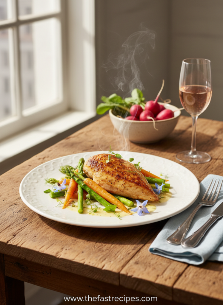 Sautéing asparagus, zucchini and tomatoes for fast and easy spring dinner ideas in skillet